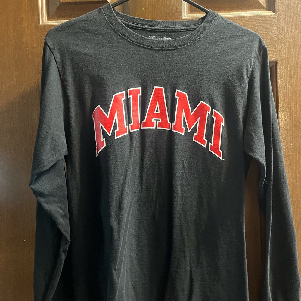 Miami Champion Black Athletic Shirt